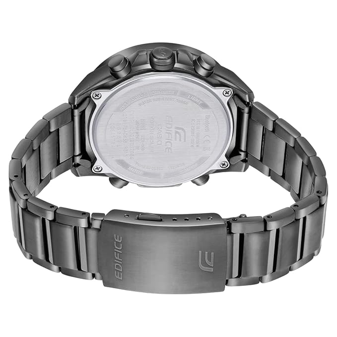 Casio Edifice ECB-900MDC-1ADR Gray Analog-Digital Dial Gray Ion Plated Stainless Steel Band Men's Watch