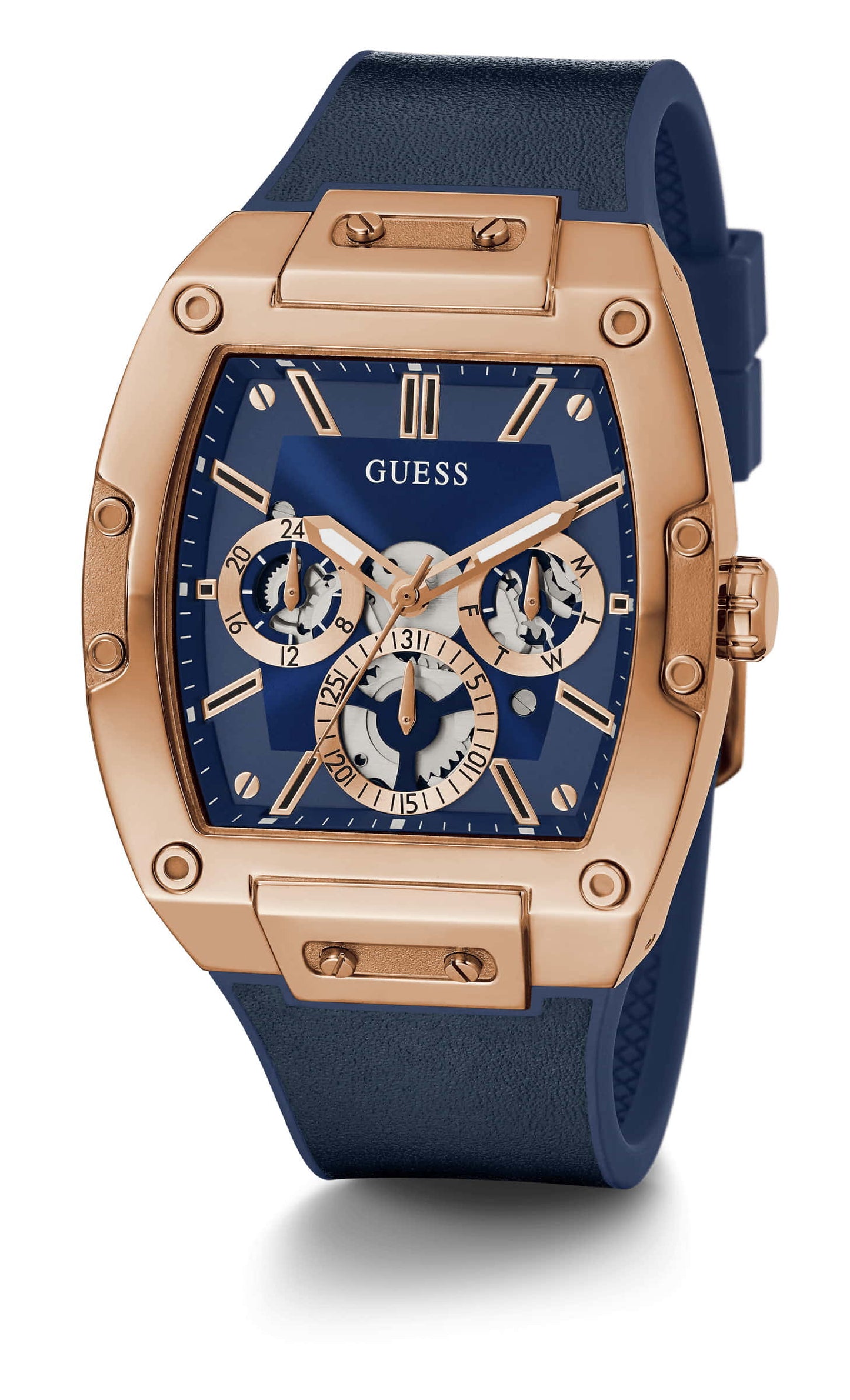 Guess Phoenix Rose gold Tonneau Dial Multi-function Men Watch