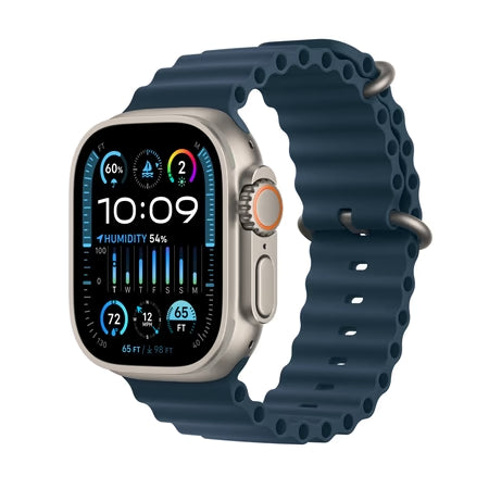 iWatch Ultra 2 GPS + Cellular, 49mm Titanium Case with Blue Ocean Band