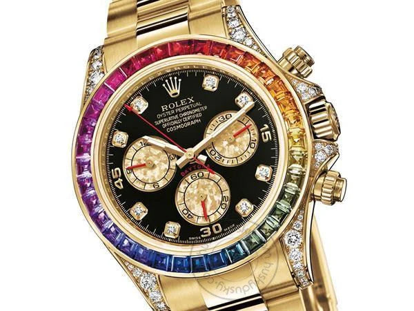 RLX Watch Rainbow Diamond Gold Metal Men's Watch RLX-Rainbow